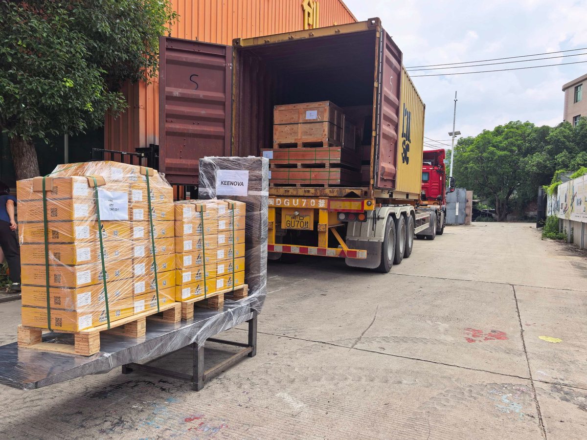 KEENOVA container loading &mdash; packed goods ready for shipment